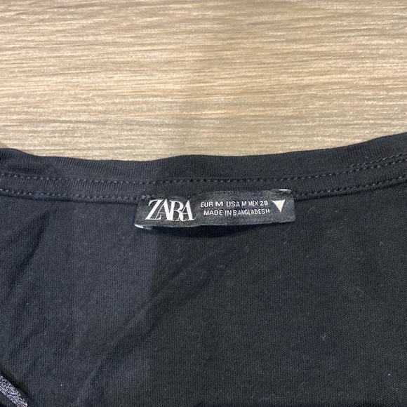 Zara black t-shirt size M - Picture 2 of 3